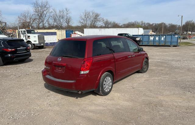 5N1BV28U57N102903 - 2007 NISSAN QUEST S MAROON photo 4