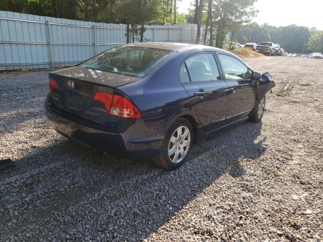 1HGFA16517L099437 - 2007 HONDA CIVIC LX BLUE photo 4