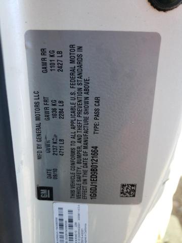 1G6DJ1ED9B0121664 - 2011 CADILLAC CTS PERFORMANCE COLLECTION Белый фото 13