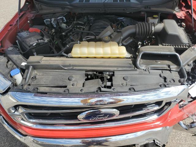 1FTFW1E51MKE51760 - 2021 FORD F150 SUPERCREW RED photo 11