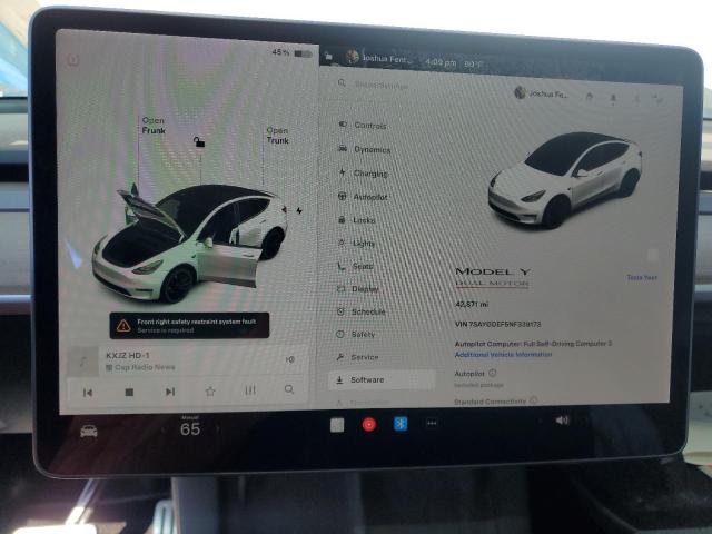 7SAYGDEF5NF339173 - 2022 TESLA MODEL Y Ağ foto 9