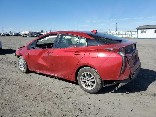 JTDKBRFU2G3525233 - 2016 TOYOTA PRIUS RED photo 2