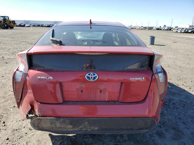 JTDKBRFU2G3525233 - 2016 TOYOTA PRIUS RED photo 6