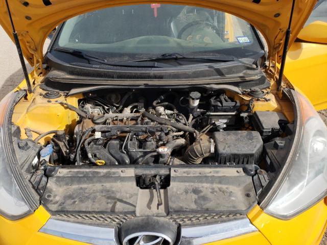 KMHTC6AD5DU171393 - 2013 HYUNDAI VELOSTER YELLOW photo 11