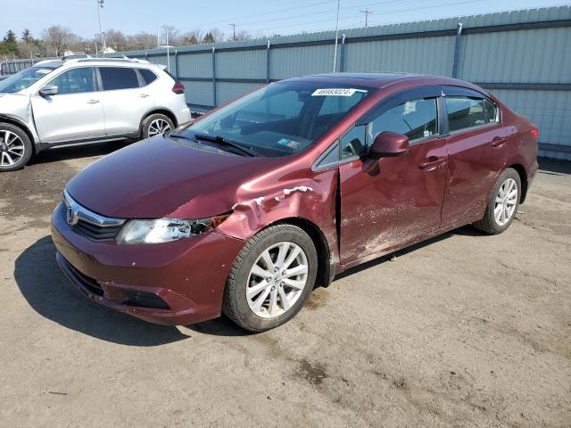 2HGFB2F82CH529979 - 2012 HONDA CIVIC EX MAROON photo 1