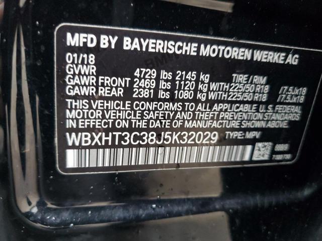 WBXHT3C38J5K32029 - 2018 BMW X1 XDRIVE28I BLACK photo 12