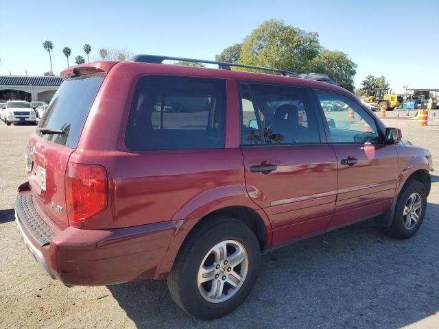 5FNYF18555B043216 - 2005 HONDA PILOT EXL RED photo 3