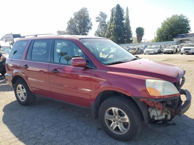 5FNYF18555B043216 - 2005 HONDA PILOT EXL RED photo 4