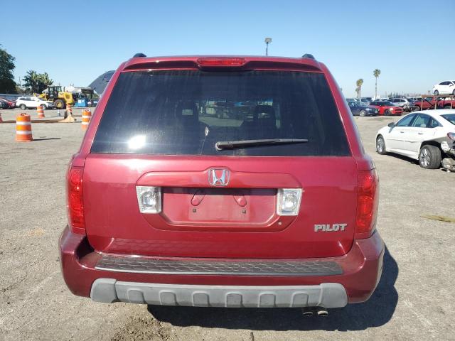 5FNYF18555B043216 - 2005 HONDA PILOT EXL RED photo 6