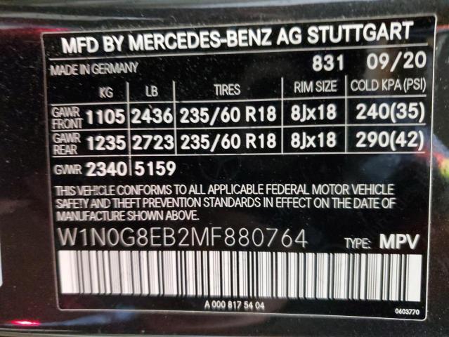 W1N0G8EB2MF880764 - 2021 MERCEDES-BENZ GLC 300 4MATIC BLACK photo 14