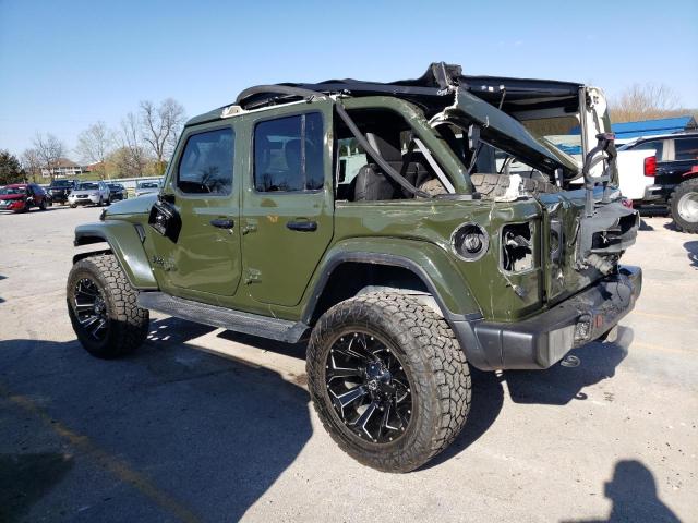 1C4HJXEN1NW262563 - 2022 JEEP WRANGLER U SAHARA GREEN photo 2