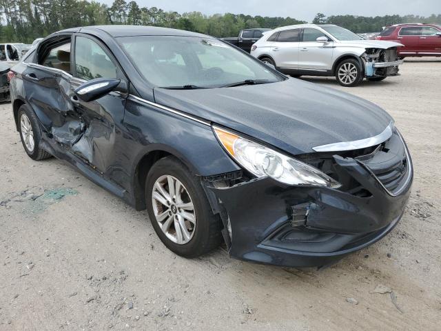 5NPEB4ACXEH928747 - 2014 HYUNDAI SONATA GLS BLUE photo 4