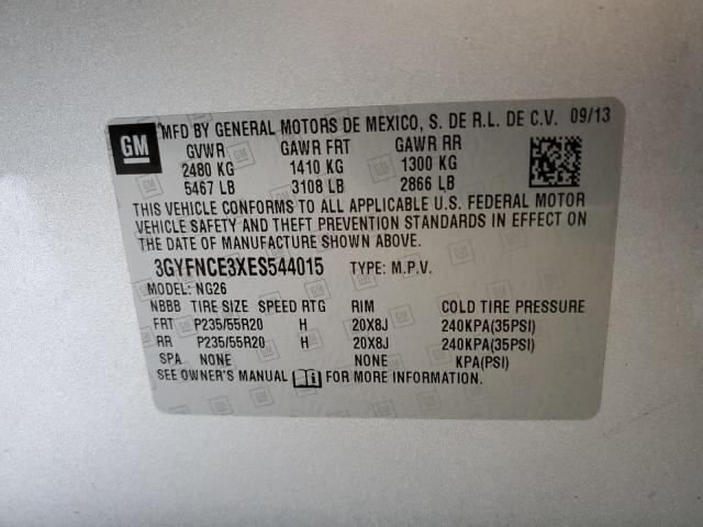 3GYFNCE3XES544015 - 2014 CADILLAC SRX PERFORMANCE COLLECTION Күміс фото 13