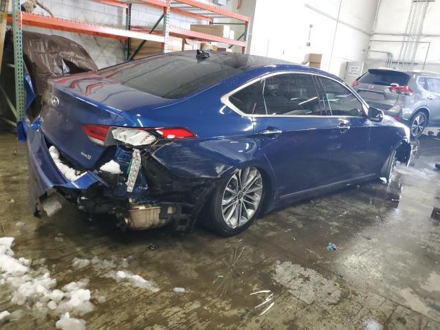 KMHGN4JE0GU134927 - 2016 HYUNDAI GENESIS 3.8L BLUE photo 3