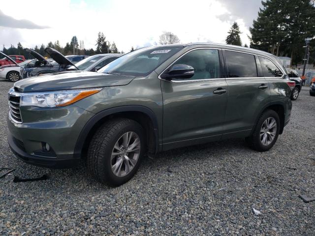 5TDJKRFH3FS223848 - 2015 TOYOTA HIGHLANDER XLE GREEN photo 1