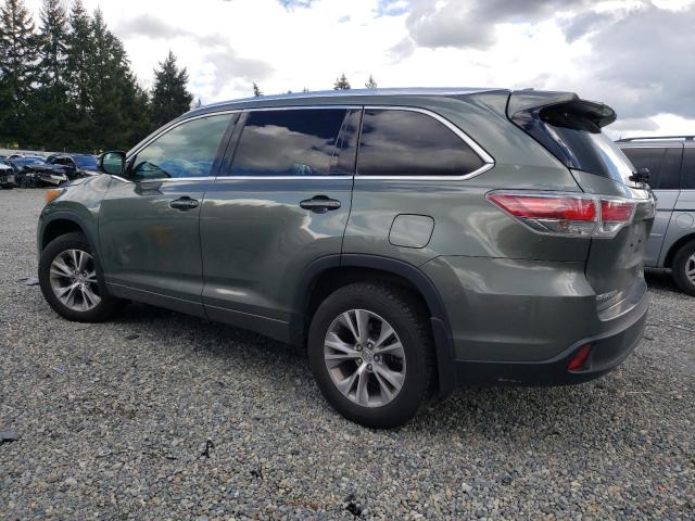 5TDJKRFH3FS223848 - 2015 TOYOTA HIGHLANDER XLE GREEN photo 2