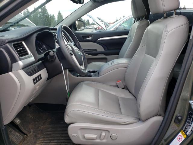 5TDJKRFH3FS223848 - 2015 TOYOTA HIGHLANDER XLE GREEN photo 7