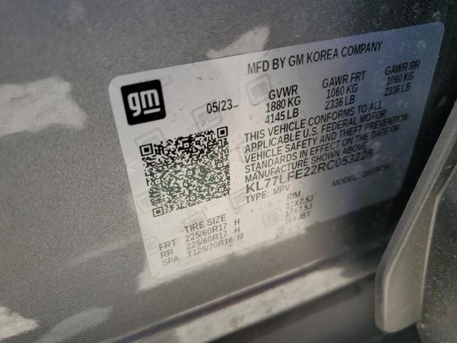 KL77LFE22RC053228 - 2024 CHEVROLET TRAX LS SILVER photo 12