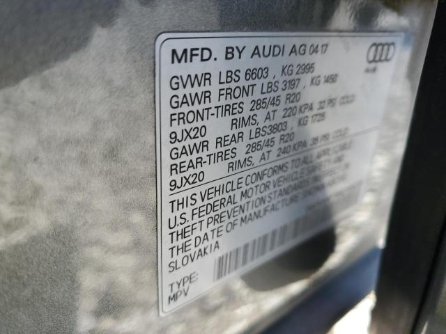 WA1VAAF78HD055209 - 2017 AUDI Q7 PRESTIGE GRAY photo 13
