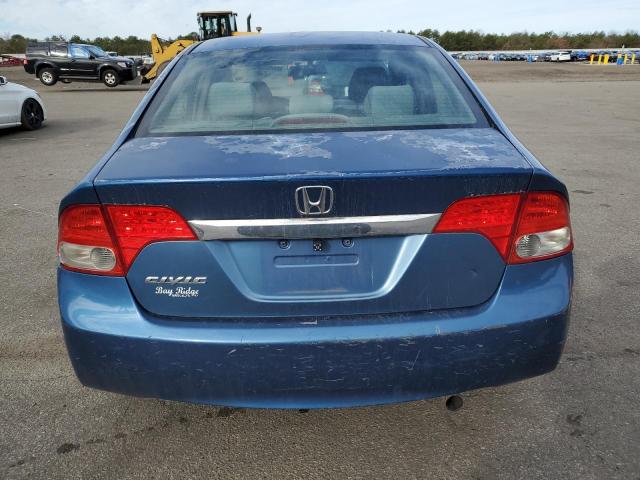 2HGFA16829H541992 - 2009 HONDA CIVIC EX BLUE photo 6