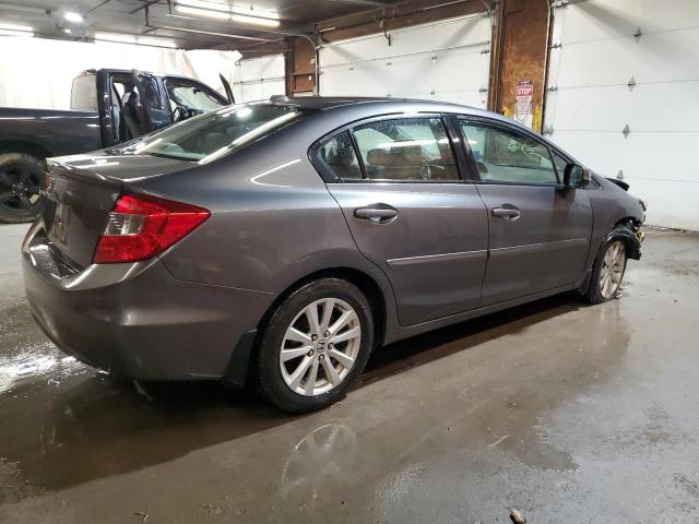 2HGFB2F99CH504800 - 2012 HONDA CIVIC EXL GRAY photo 3