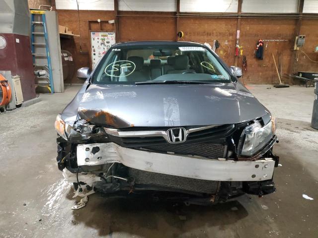 2HGFB2F99CH504800 - 2012 HONDA CIVIC EXL GRAY photo 5