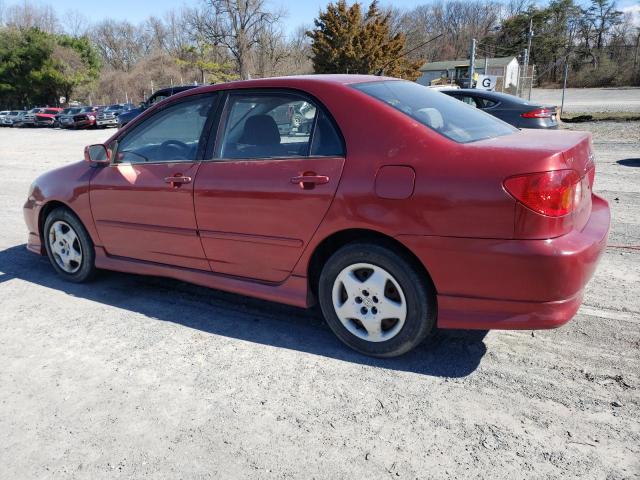 1NXBR32E34Z208523 - 2004 TOYOTA COROLLA S CE BURGUNDY photo 2