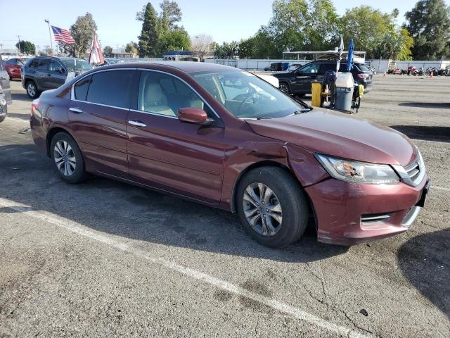 1HGCR2F37EA100499 - 2014 HONDA ACCORD LX BURGUNDY photo 4