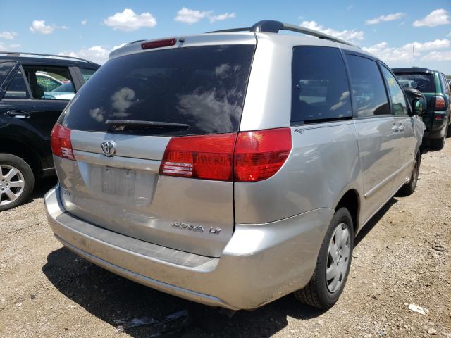 5TDZA23C74S188430 - 2004 TOYOTA SIENNA CE GRAY photo 4