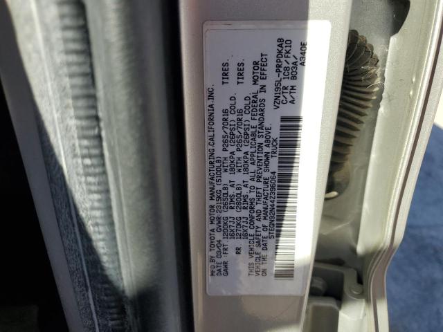5TEGN92N44Z396064 - 2004 TOYOTA TACOMA DOUBLE CAB PRERUNNER GRAY photo 12