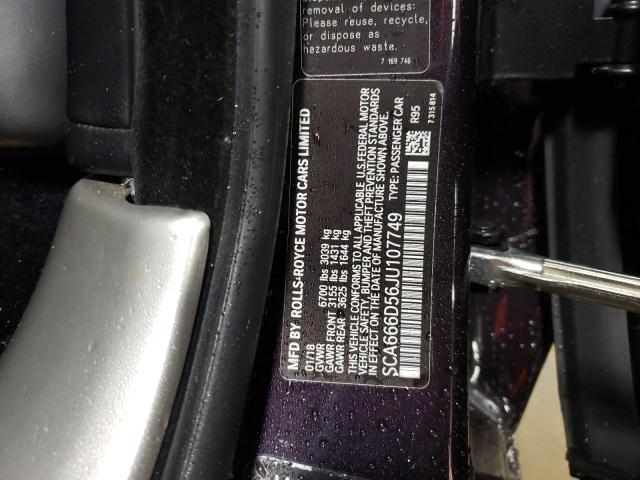 SCA666D56JU107749 - 2018 ROLLS-ROYCE DAWN PURPLE photo 13