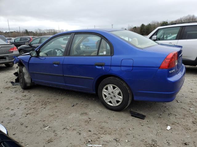 2HGES16324H602781 - 2004 HONDA CIVIC DX VP BLUE photo 2