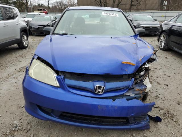 2HGES16324H602781 - 2004 HONDA CIVIC DX VP BLUE photo 5