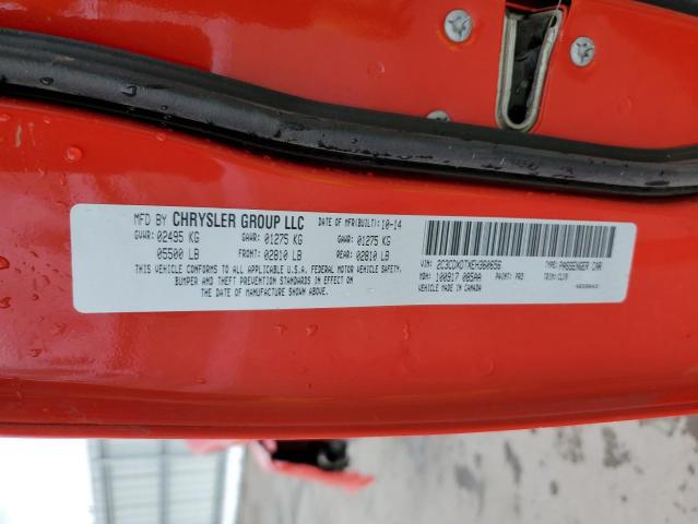 2C3CDXDTXEH360656 - 2014 DODGE CHARGER R/T RED photo 13