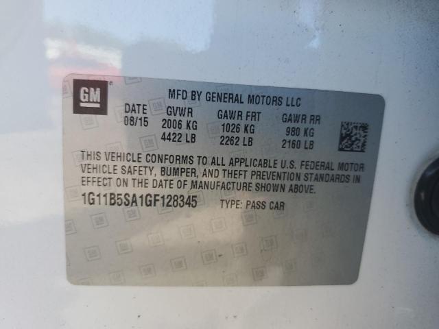 1G11B5SA1GF128345 - 2016 CHEVROLET MALIBU LIM LS თეთრი ფოტო 12