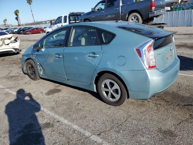 JTDKN3DU4D1624036 - 2013 TOYOTA PRIUS TURQUOISE photo 2