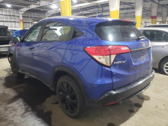 3CZRU6H15MM745254 - 2021 HONDA HR-V SPORT BLUE photo 2