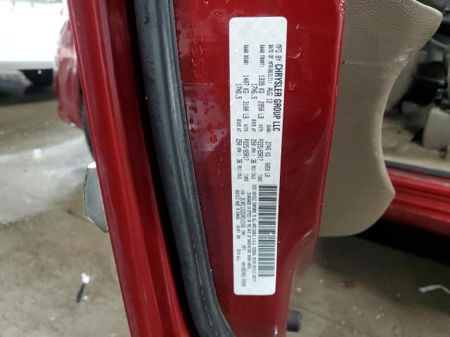 2C4RC1CG3DR512103 - 2013 CHRYSLER TOWN & COU TOURING L MAROON photo 13