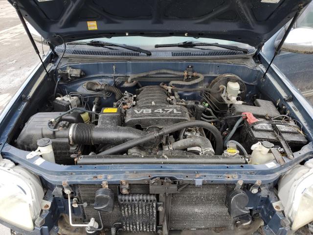 5TBBT44125S472398 - 2005 TOYOTA TUNDRA ACCESS CAB SR5 BLUE photo 11