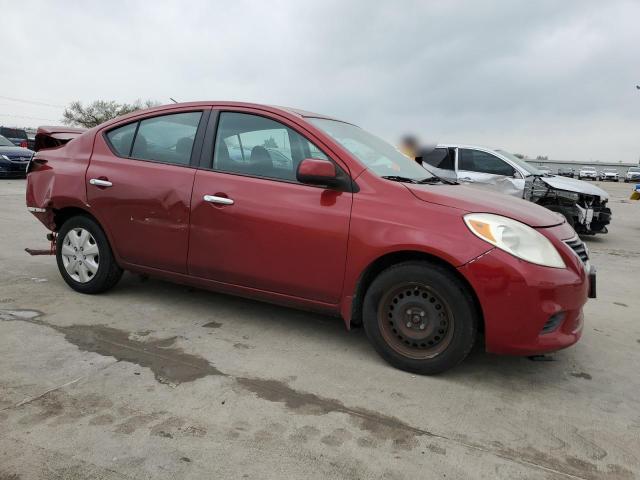 3N1CN7AP1DL822787 - 2013 NISSAN VERSA S RED photo 4