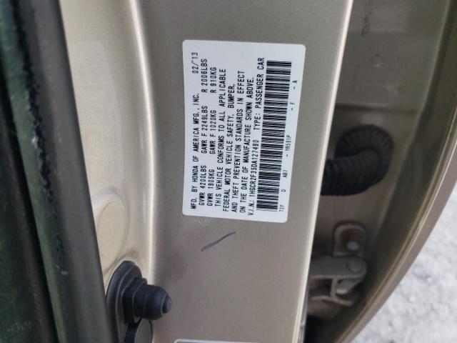 1HGCR2F35DA127490 - 2013 HONDA ACCORD LX GOLD photo 13