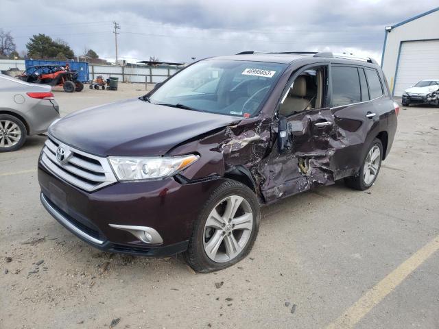 5TDDK3EH4DS248928 - 2013 TOYOTA HIGHLANDER LIMITED BURGUNDY photo 1