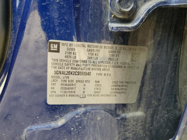 3GNAL2EK2CS555540 - 2012 CHEVROLET CAPTIVA SPORT 蓝色 照片 13