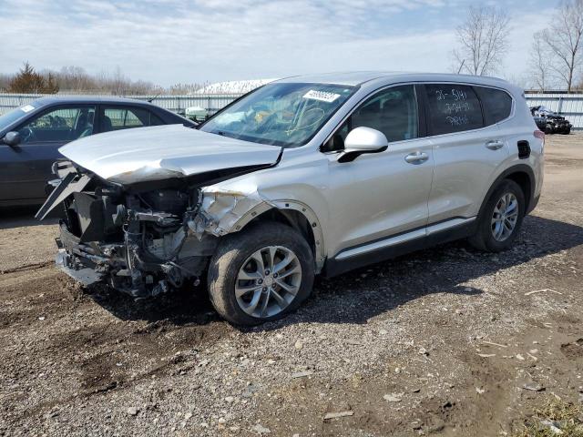 5NMS23AD0KH011038 - 2019 HYUNDAI SANTA FE SE SILVER photo 1