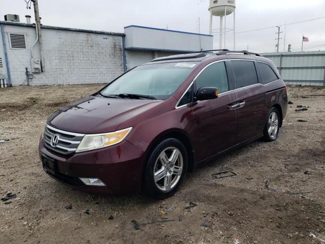 5FNRL5H95CB133387 - 2012 HONDA ODYSSEY TOURING MAROON photo 1