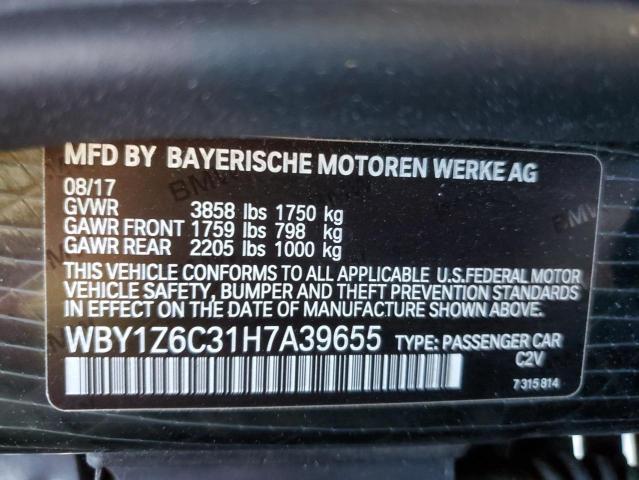 WBY1Z6C31H7A39655 - 2017 BMW I3 BEV GRAY photo 12