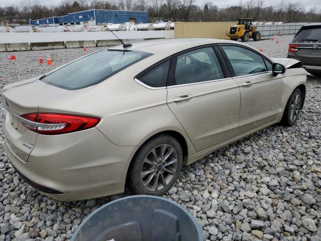 3FA6P0LU9HR380977 - 2017 FORD FUSION SE HYBRID TAN photo 3