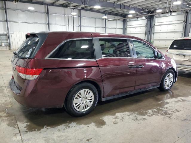 5FNRL5H27EB047441 - 2014 HONDA ODYSSEY LX MAROON photo 3