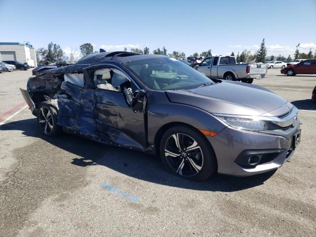 2HGFC3B94JH356352 - 2018 HONDA CIVIC TOURING GRAY photo 4