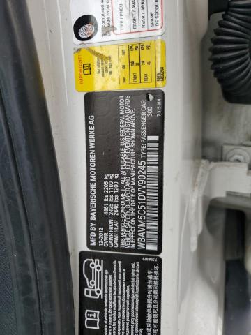 WBAVM5C51DVV90245 - 2013 BMW X1 XDRIVE35I WHITE photo 13